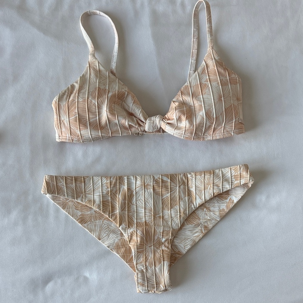 Roxy Leaf Print Bikini Set